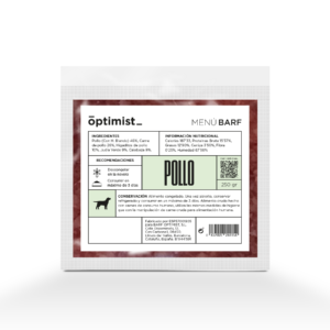 Menú BARF Optimist Pollo para perros de 250 gr